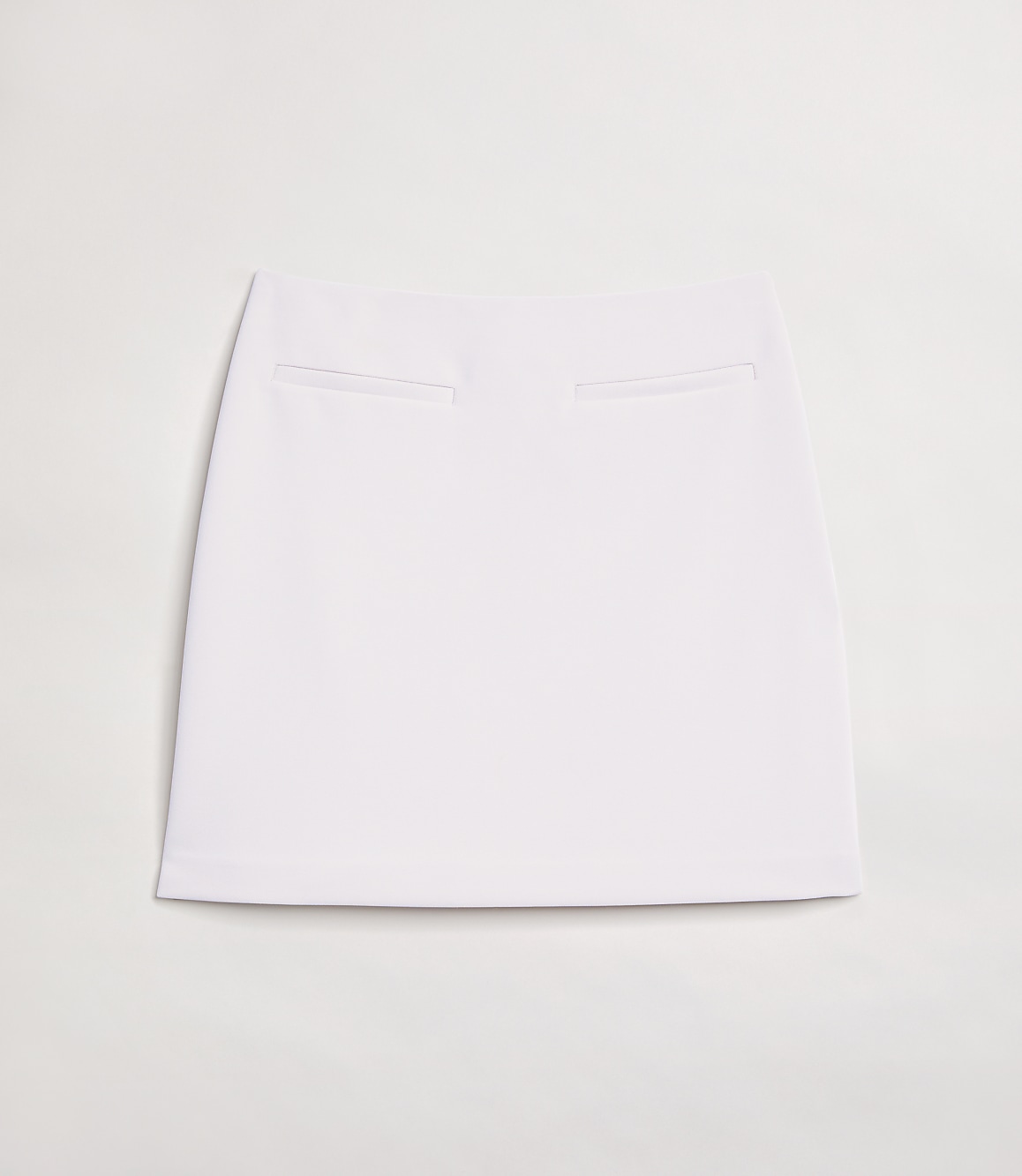 Petite LOFT Versa Crepe Drape Welt Pocket Mini Skirt