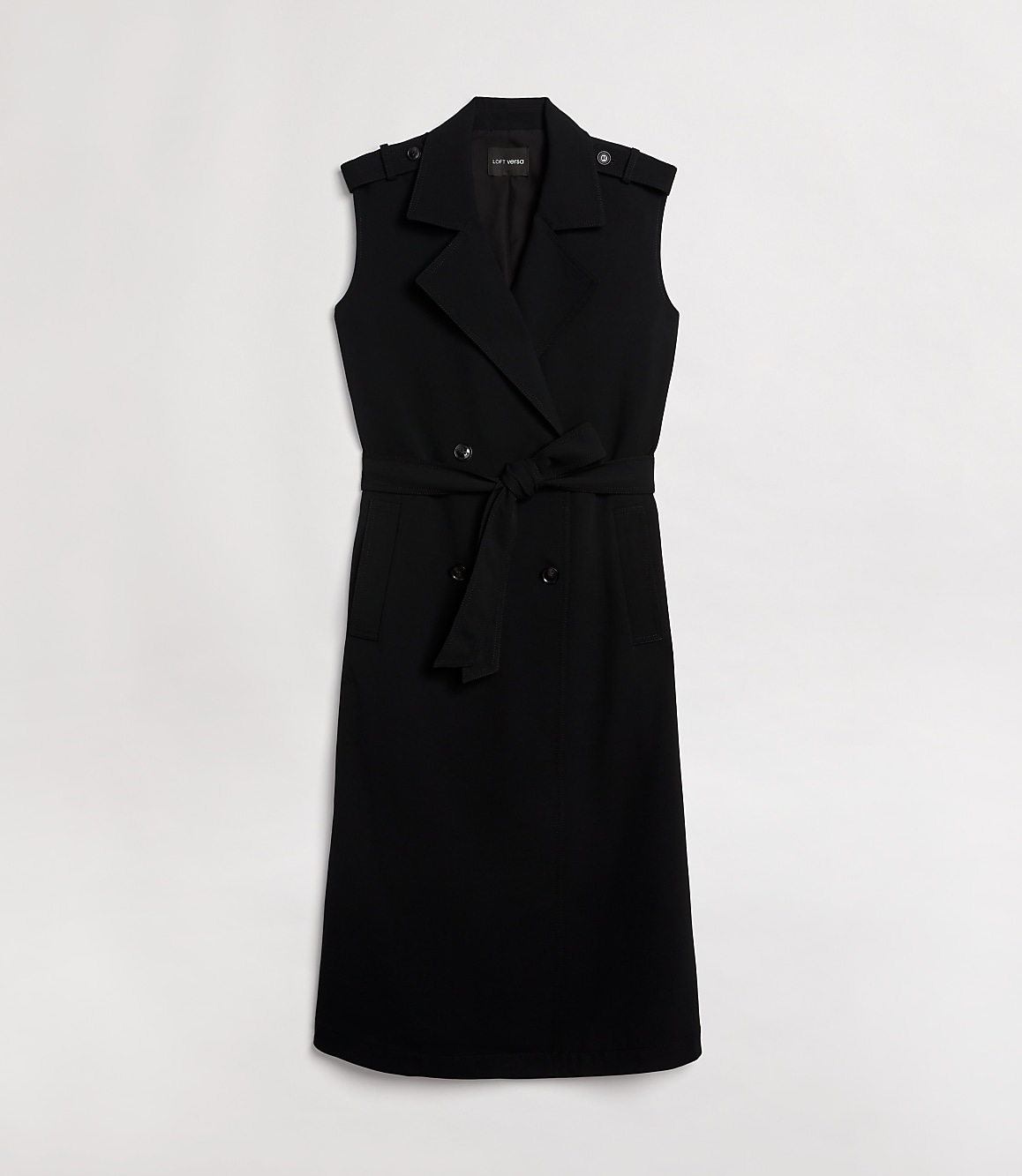 LOFT Versa Crepe Drape Trench Vest