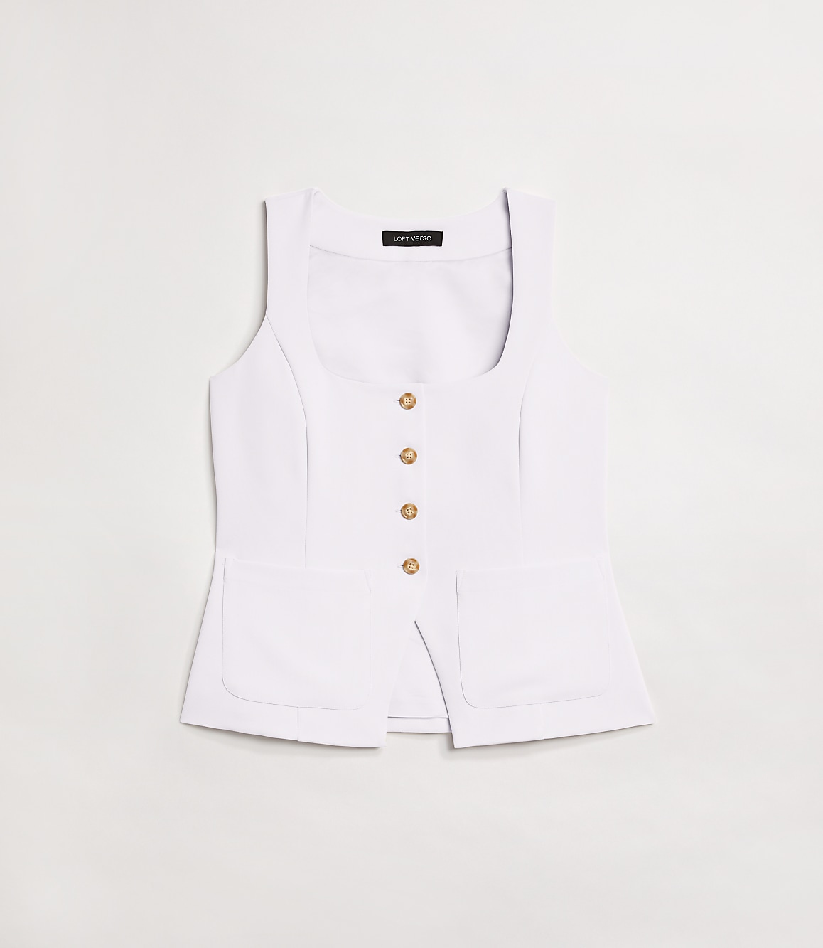 LOFT Versa Crepe Drape Tank Pocket Vest