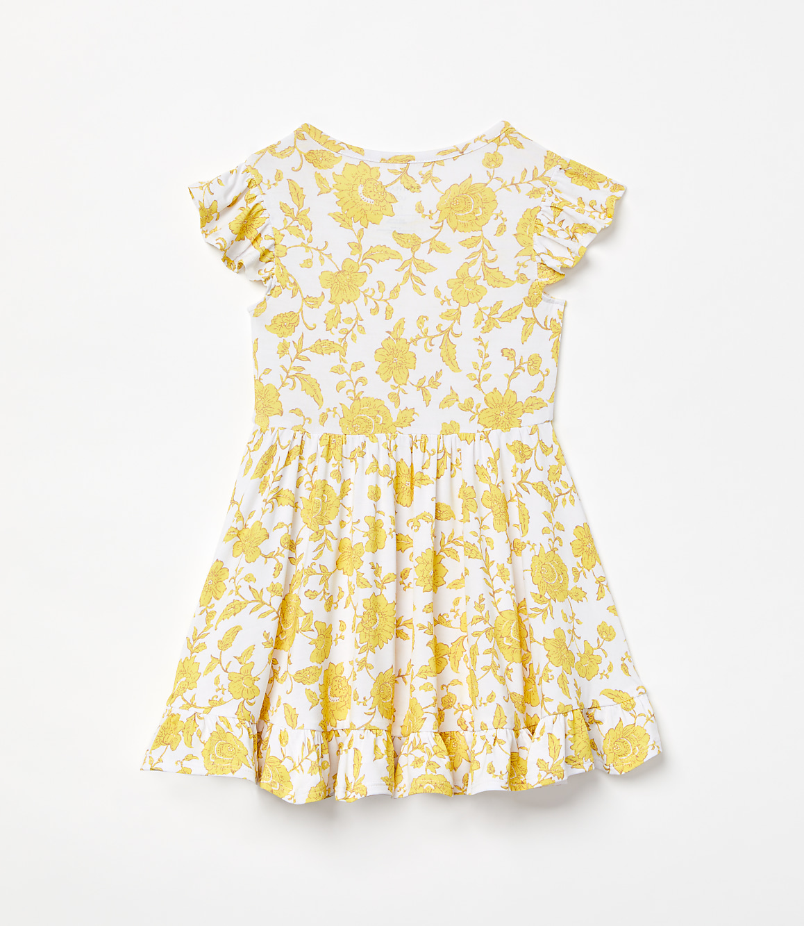 Posh Peanut X LOFT Floral Cap Sleeve Ruffled Twirl Dress