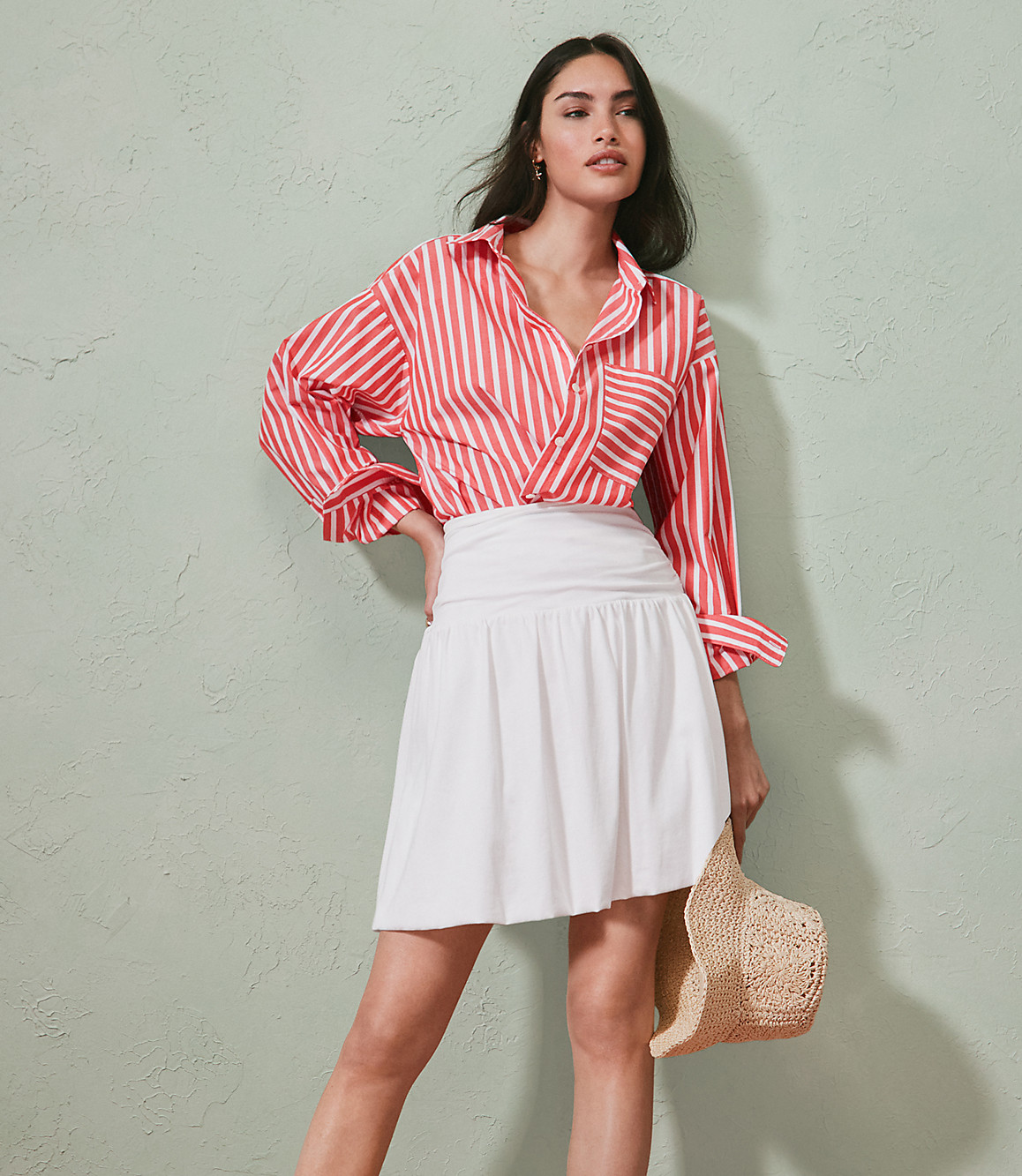 Bubble Hem Mini Skirt