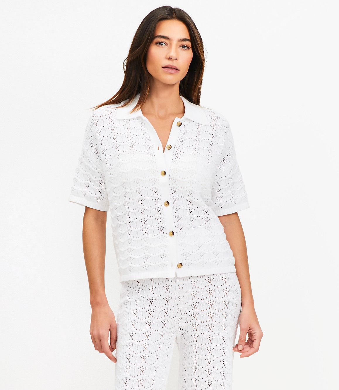 LOFT Beach Pointelle Shirt