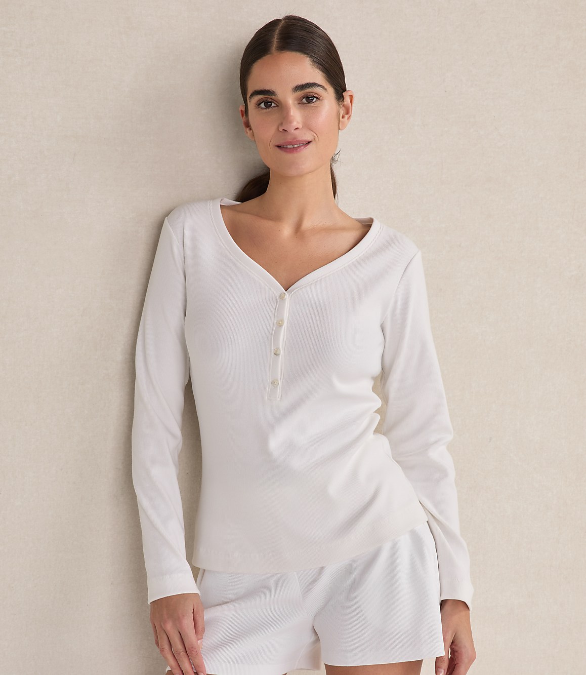 Haven Well Within Organic Cotton Rib Knit Henley