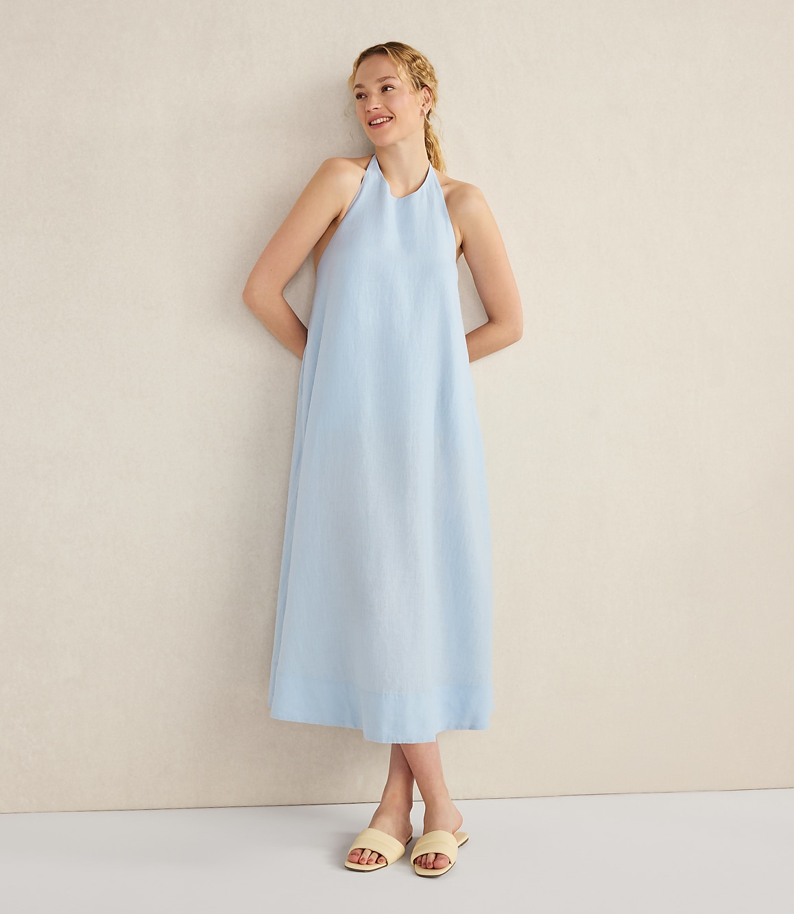 Haven Well Within Linen Halter Midi Dress