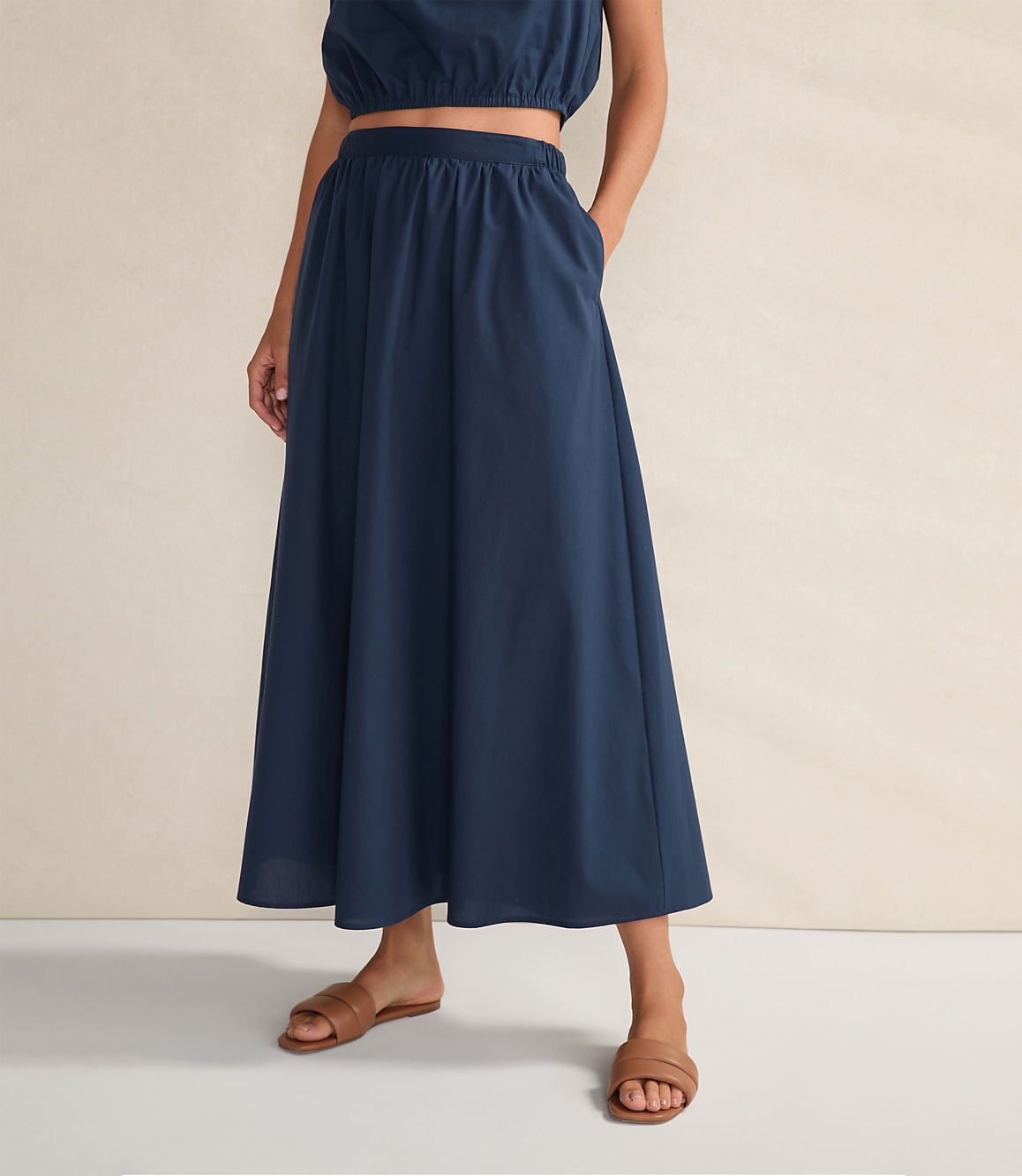 Haven Well Within Organic Cotton Poplin Maxi Skirt