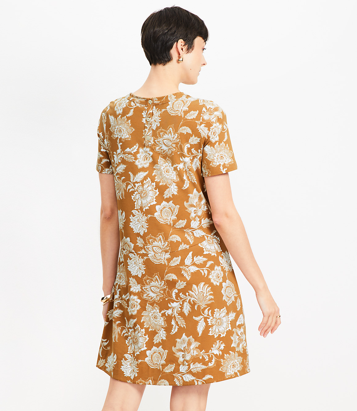 Floral Seamed Mini Dress