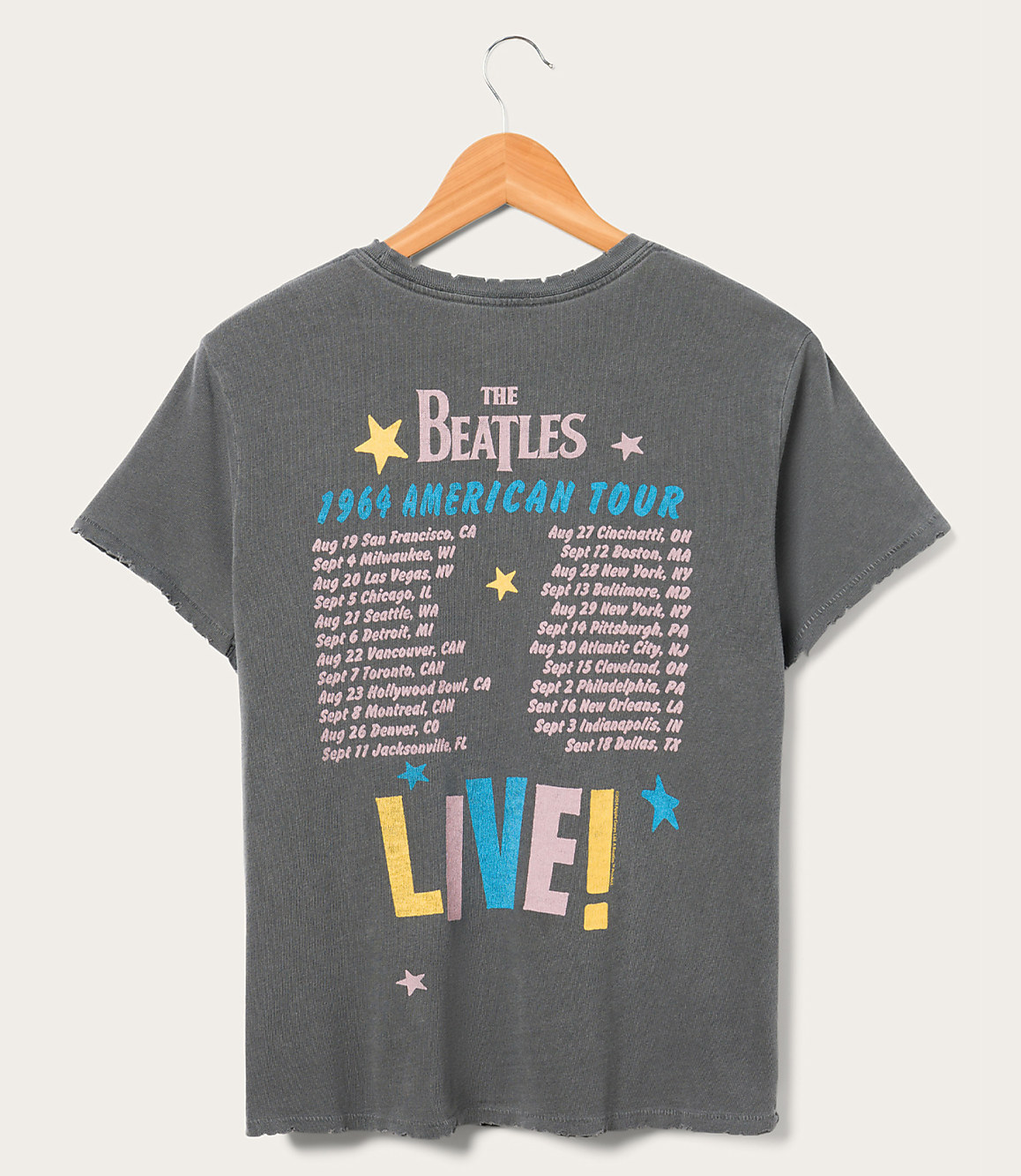 Junk Food 1964 American Tour Dates Vintage Tee