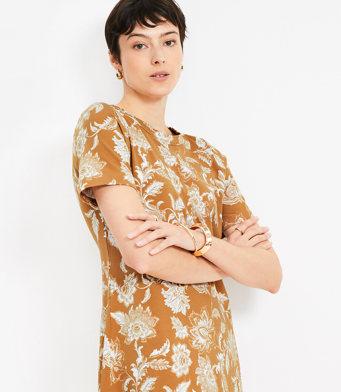 Floral Seamed Mini Dress