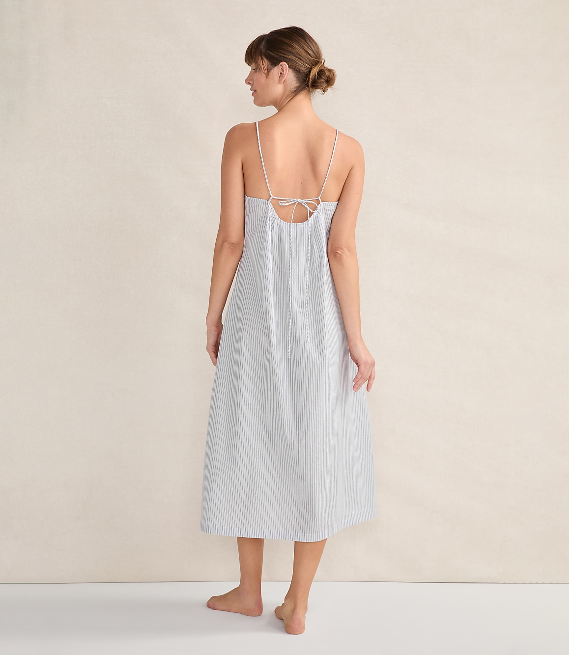 Haven Well Within Organic Cotton Poplin Delicate Stripe Sleep Dress