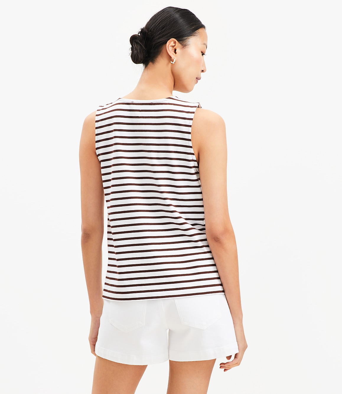 Striped Henley Tank Top