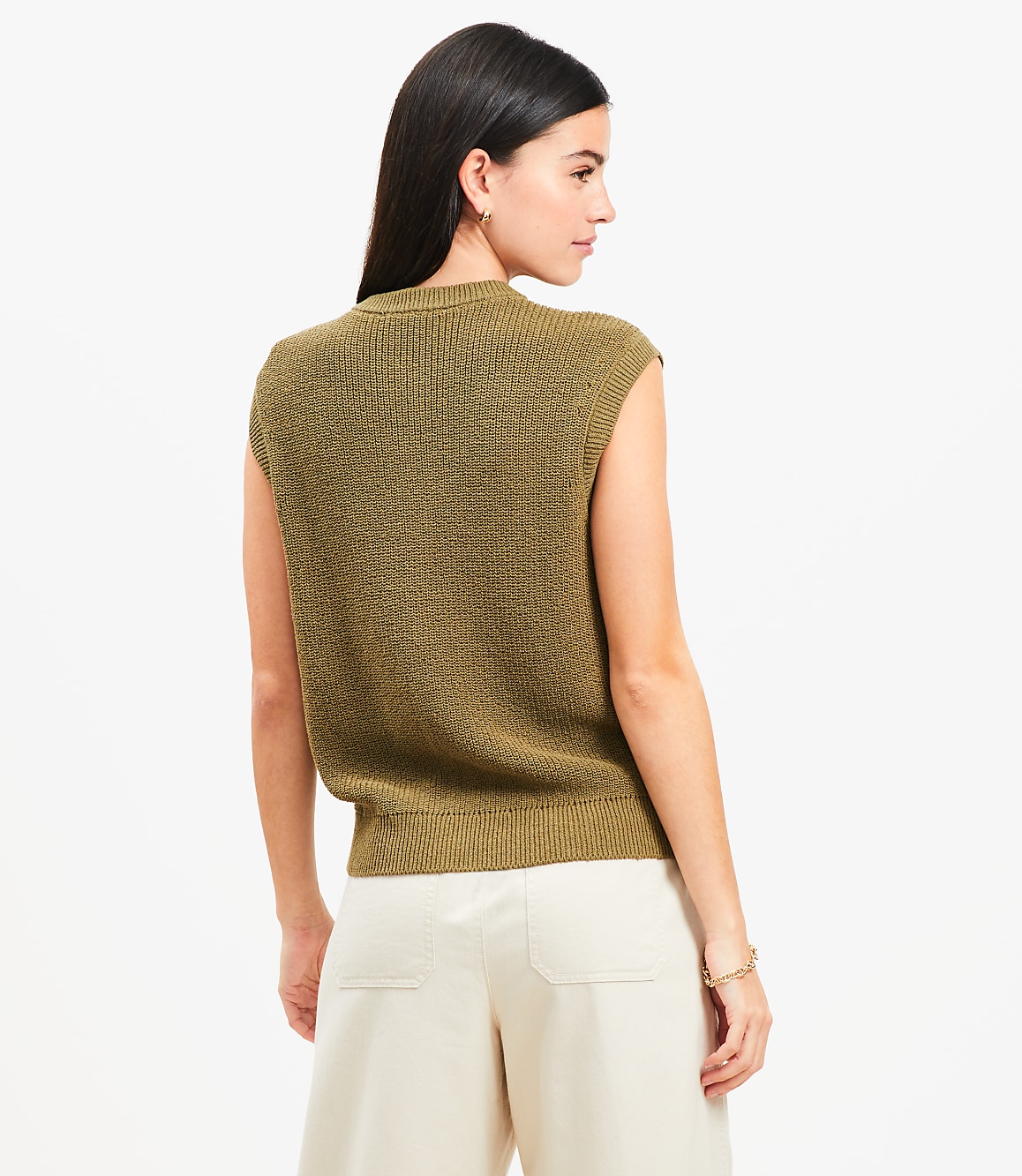 Ribbed Pocket Sweater Vest