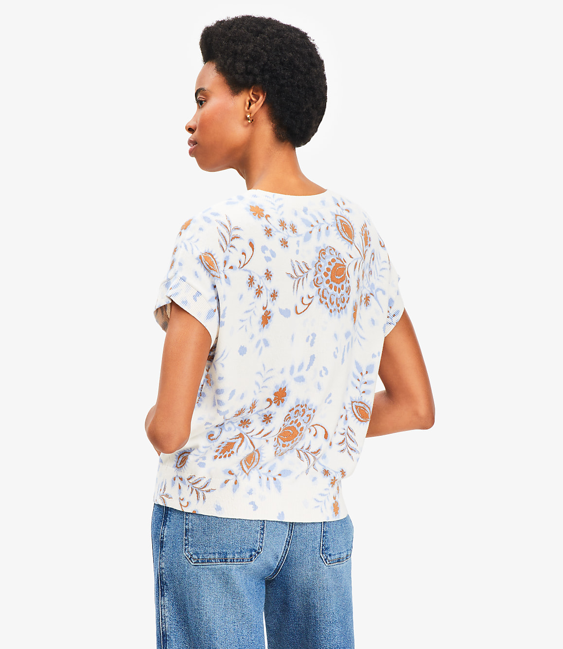 Floral Refined Wedge Sweater Tee
