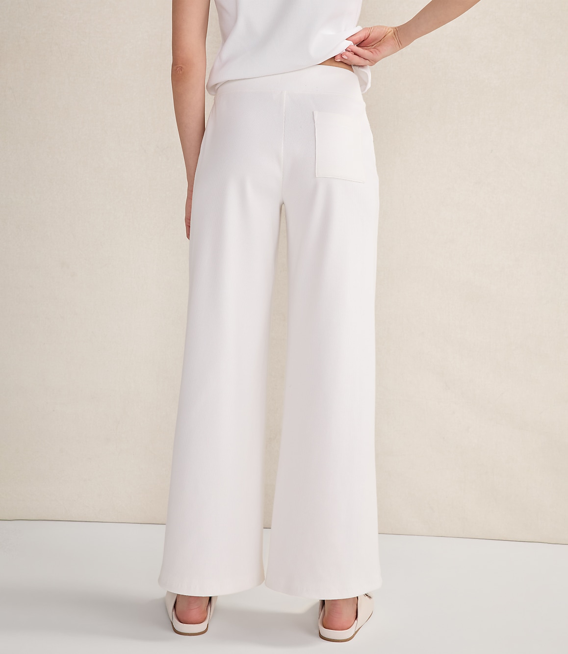 Haven Well Within Organic Cotton Rib Knit Wide Leg Pants