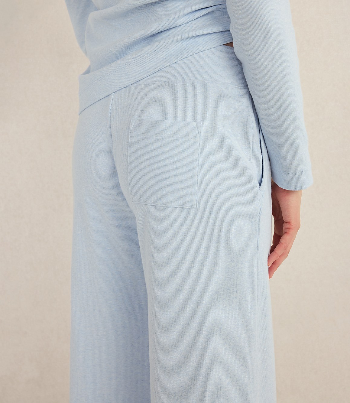 Haven Well Within Organic Cotton Rib Knit Wide Leg Pants