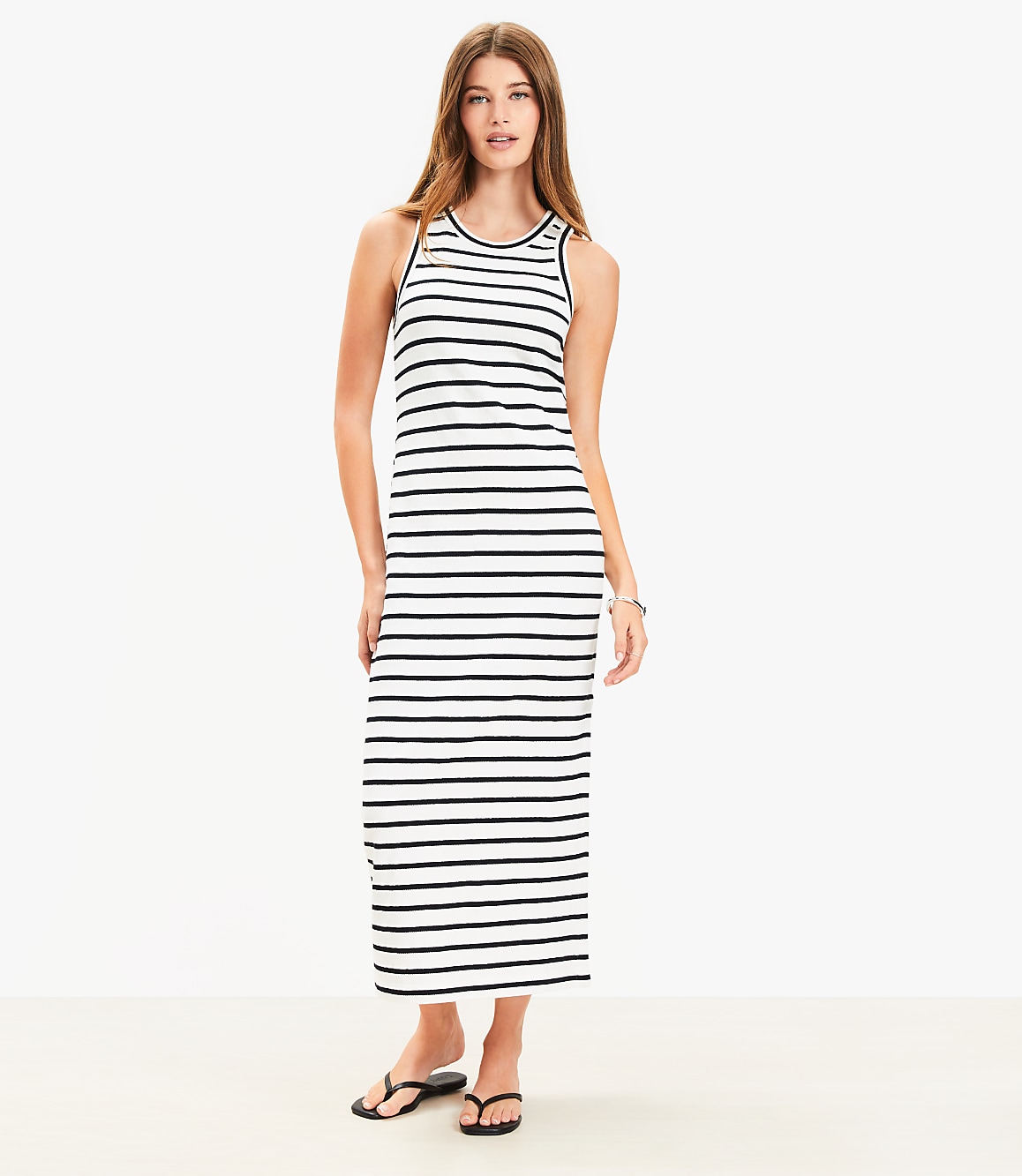 Striped Racerback Midi Dress