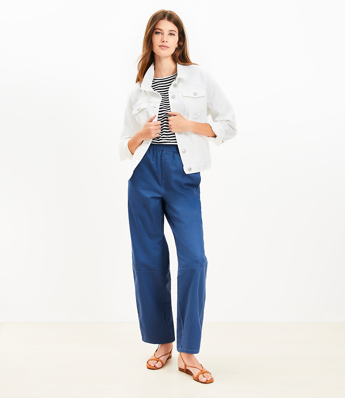 Pull On Barrel Pants in Twill
