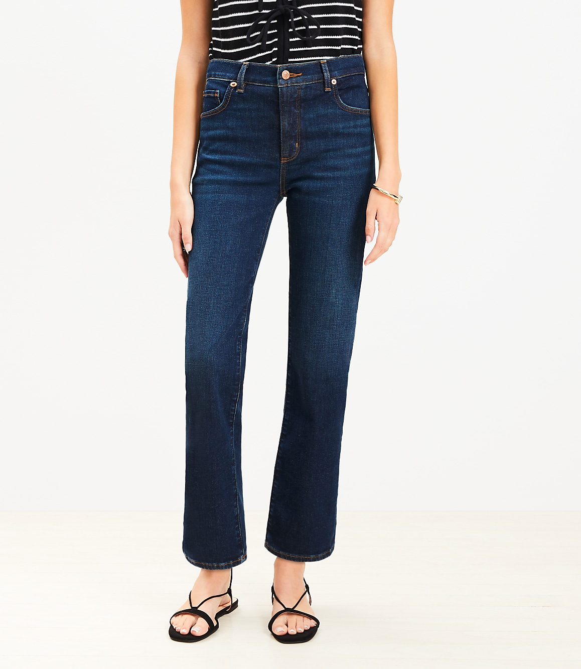 Curvy Mid Rise Slim Jeans in Rich Dark Indigo Wash
