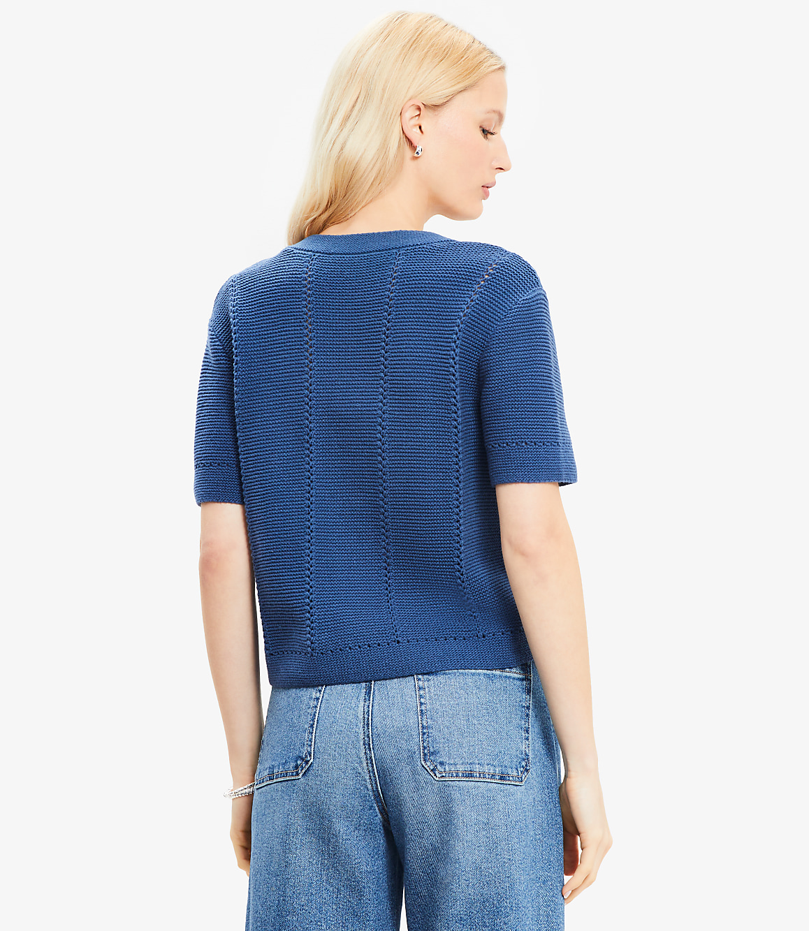 Link Stitched Sweater Jacket