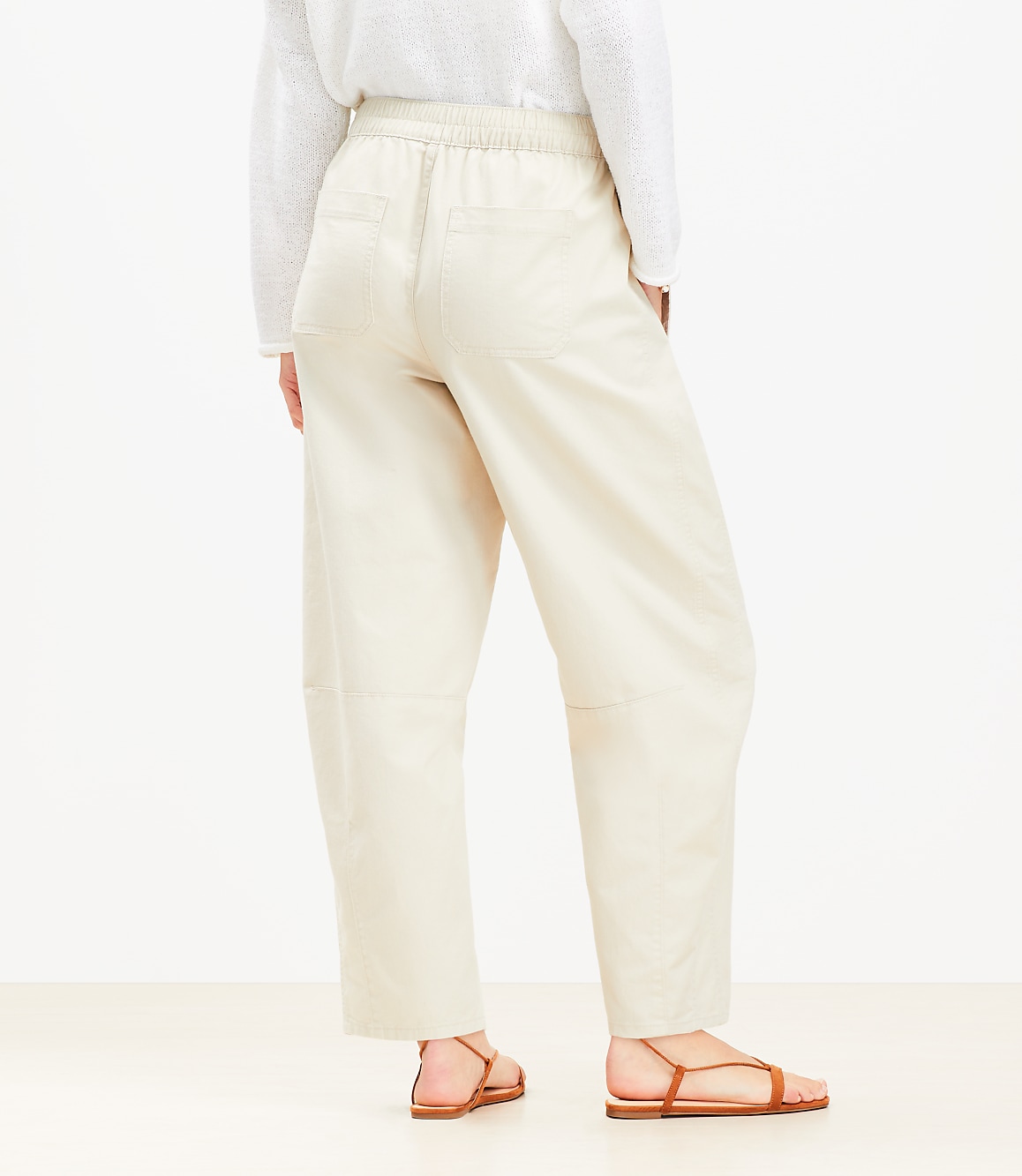 Pull On Barrel Pants in Twill