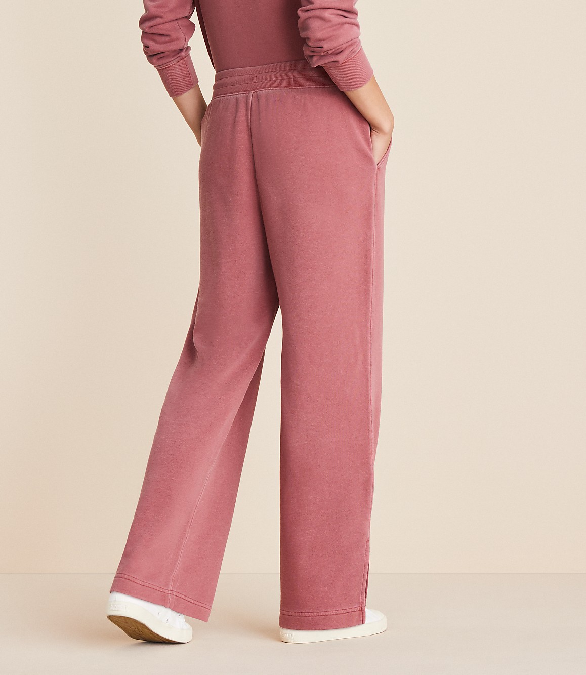 Lou & Grey Washed Cozy Cotton Straight Leg Sweatpants