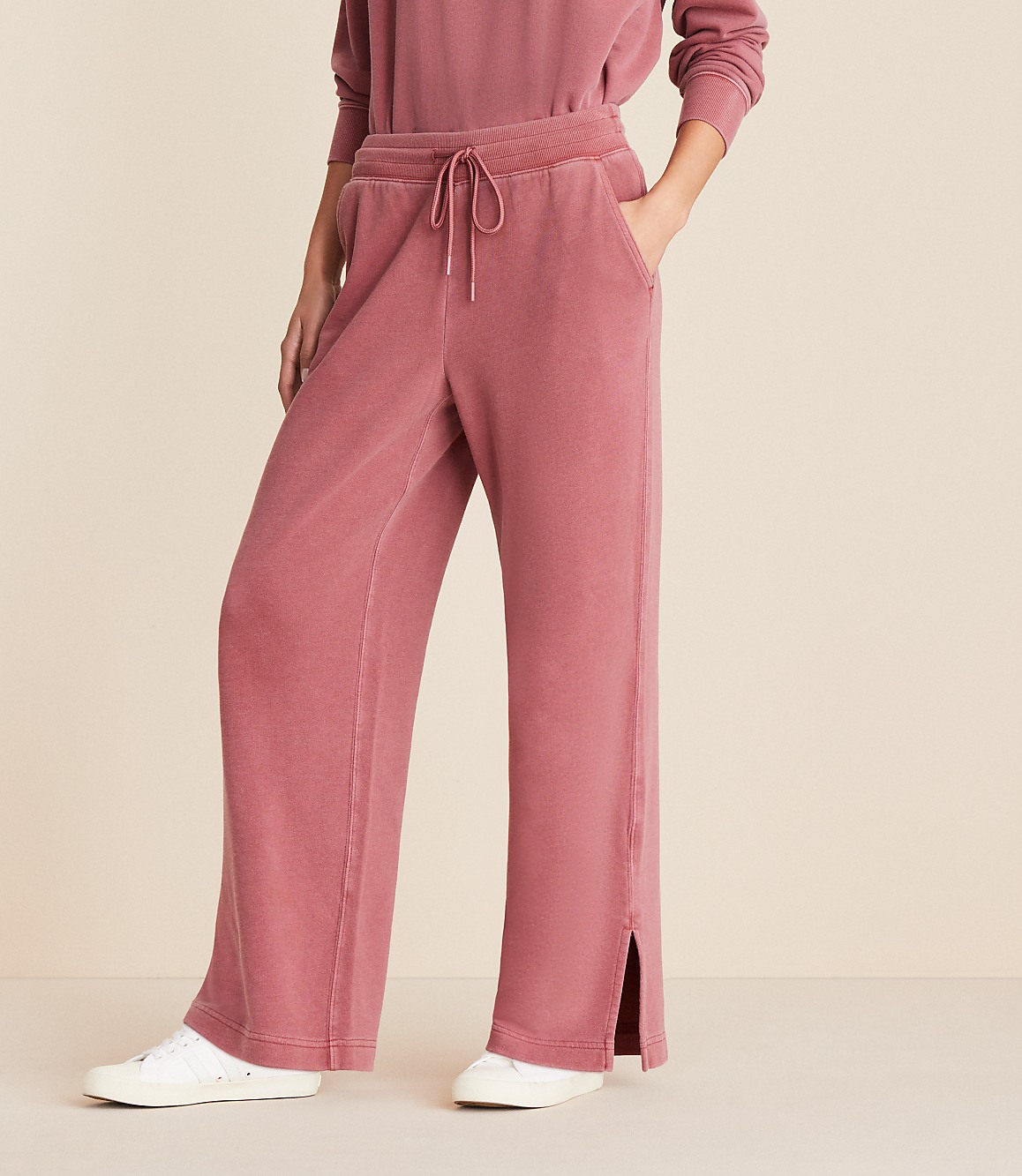 Lou & Grey Washed Cozy Cotton Straight Leg Sweatpants