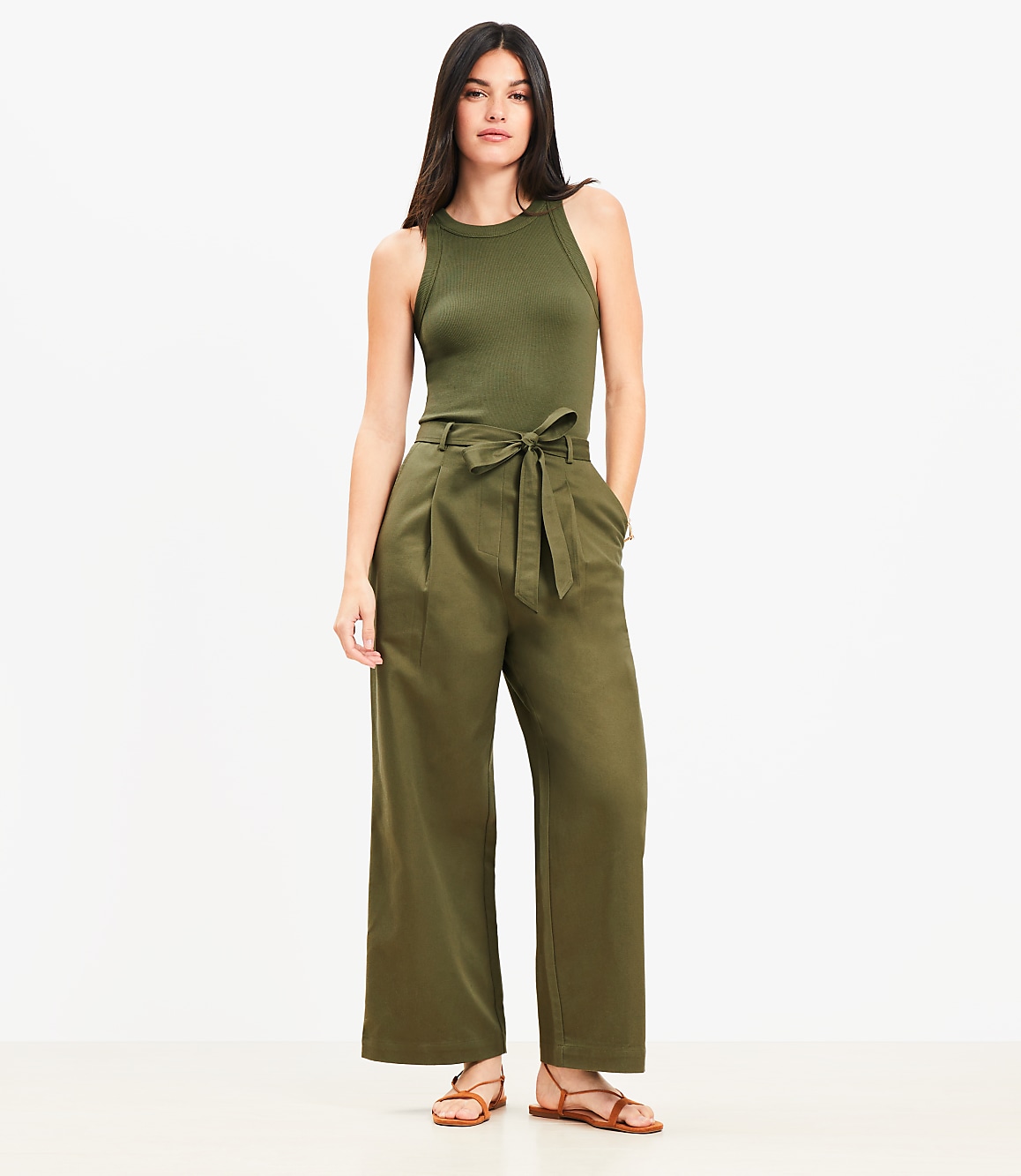 Petite Perfect Ribbed Mixed Media Jumpsuit