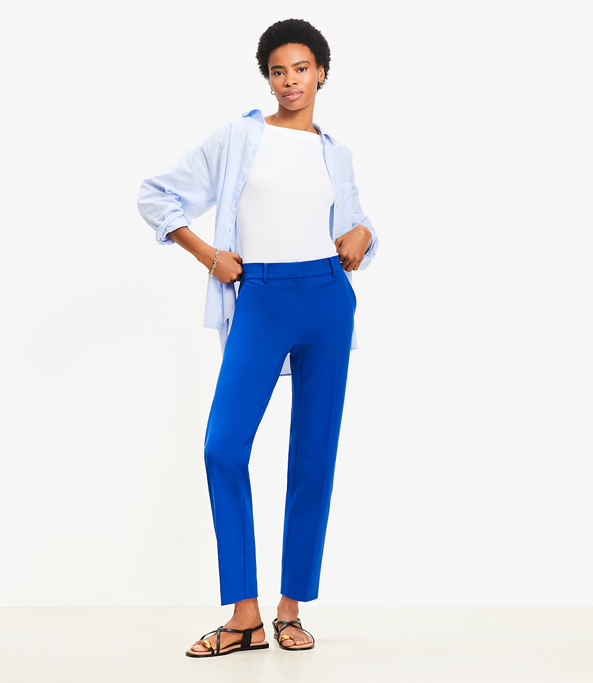 Riviera Slim Pants in Doubleweave
