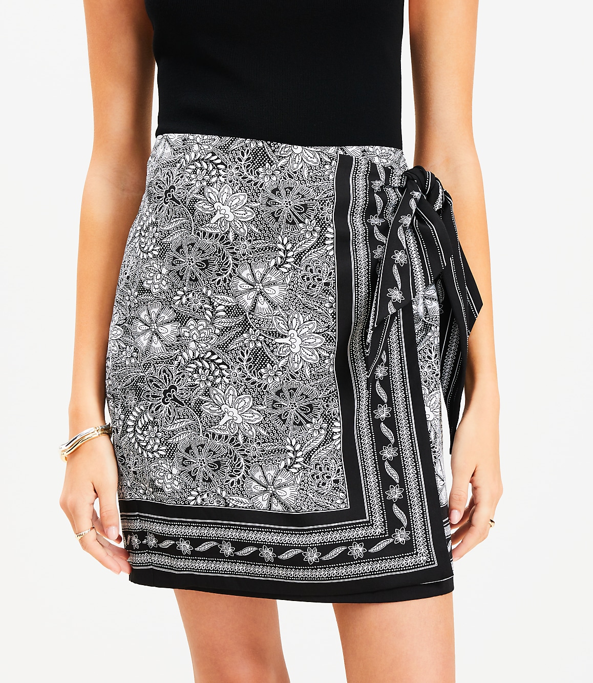 Petite Deco Mini Wrap Skirt