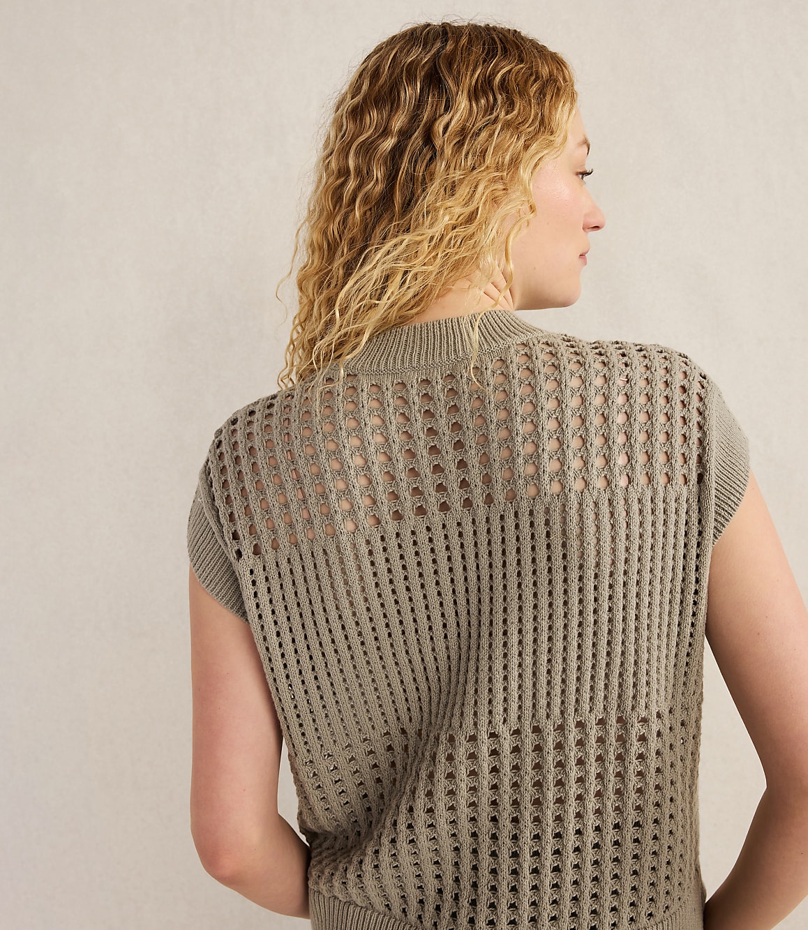 Haven Well Within Organic Cotton Open Stitch Short Sleeve Sweater