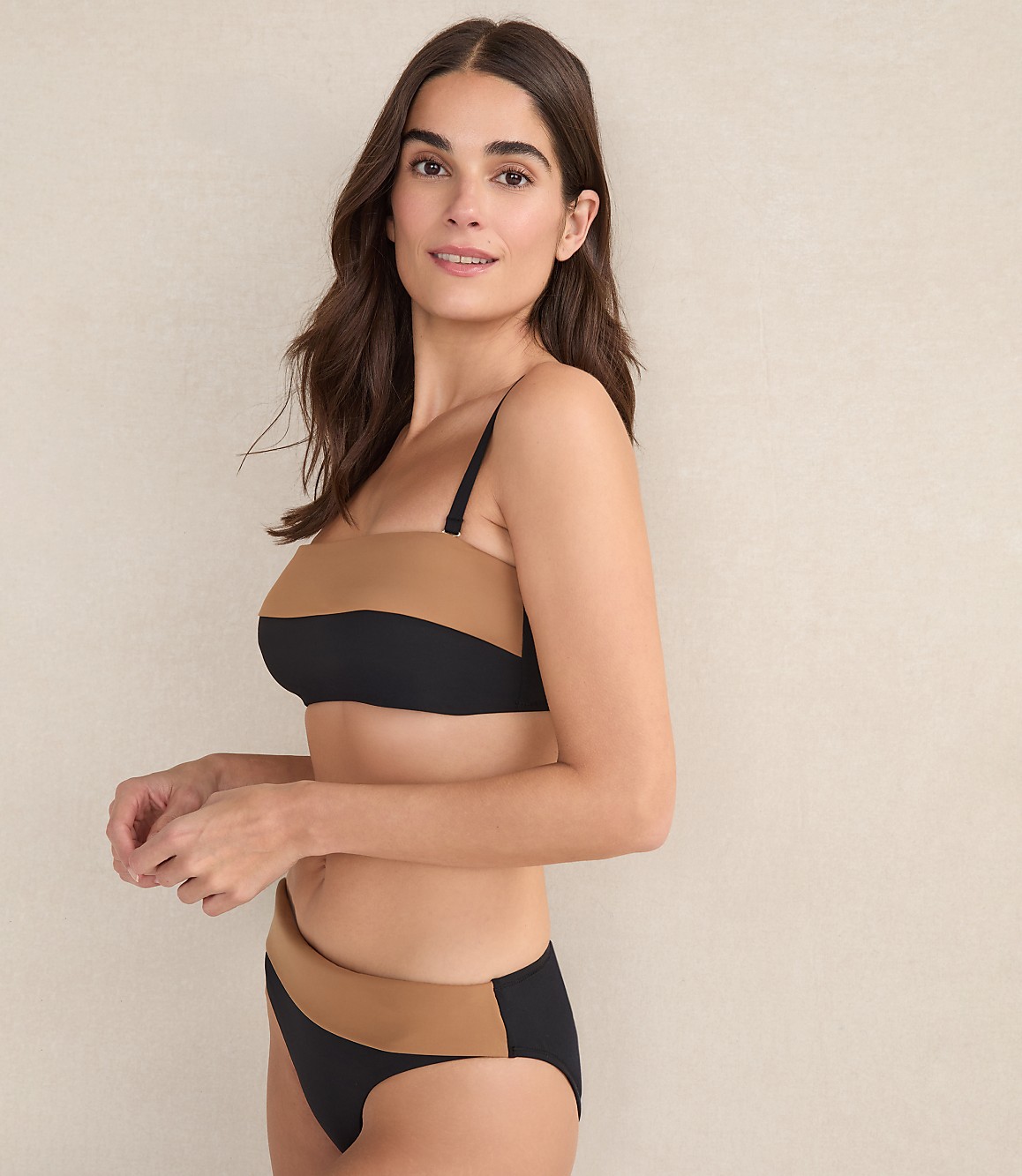 Haven Well Within Bandeau Colorblock Bikini Top