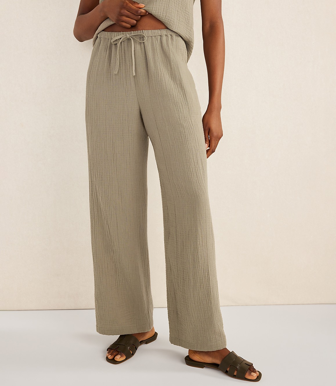 Haven Well Within Organic Cotton Gauze Straight Leg Pants