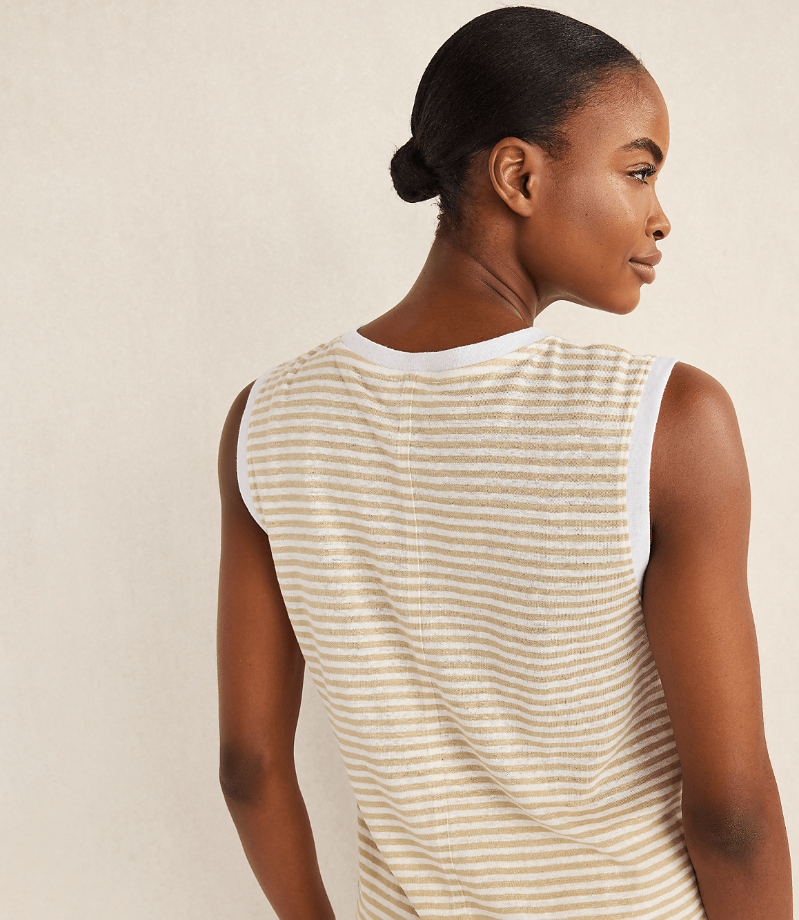 Haven Well Within Linen Stripe Crewneck Tank