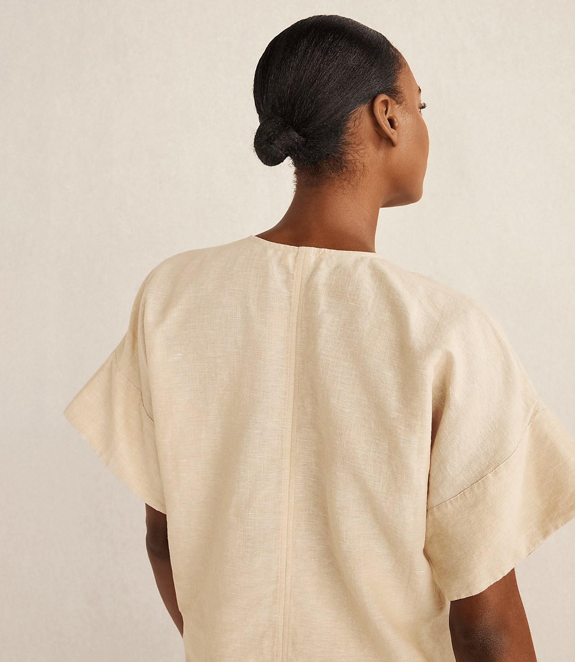 Haven Well Within Organic Cotton Linen V-Neck Top