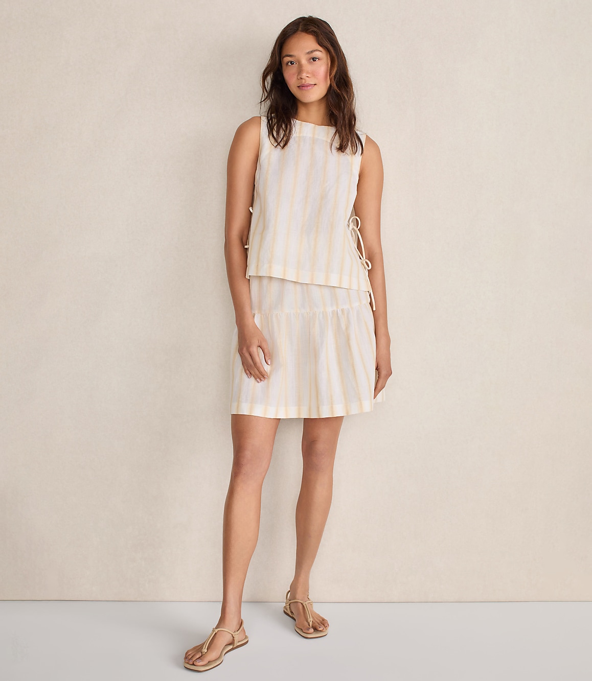 Haven Well Within Organic Cotton Linen Tiered Skirt