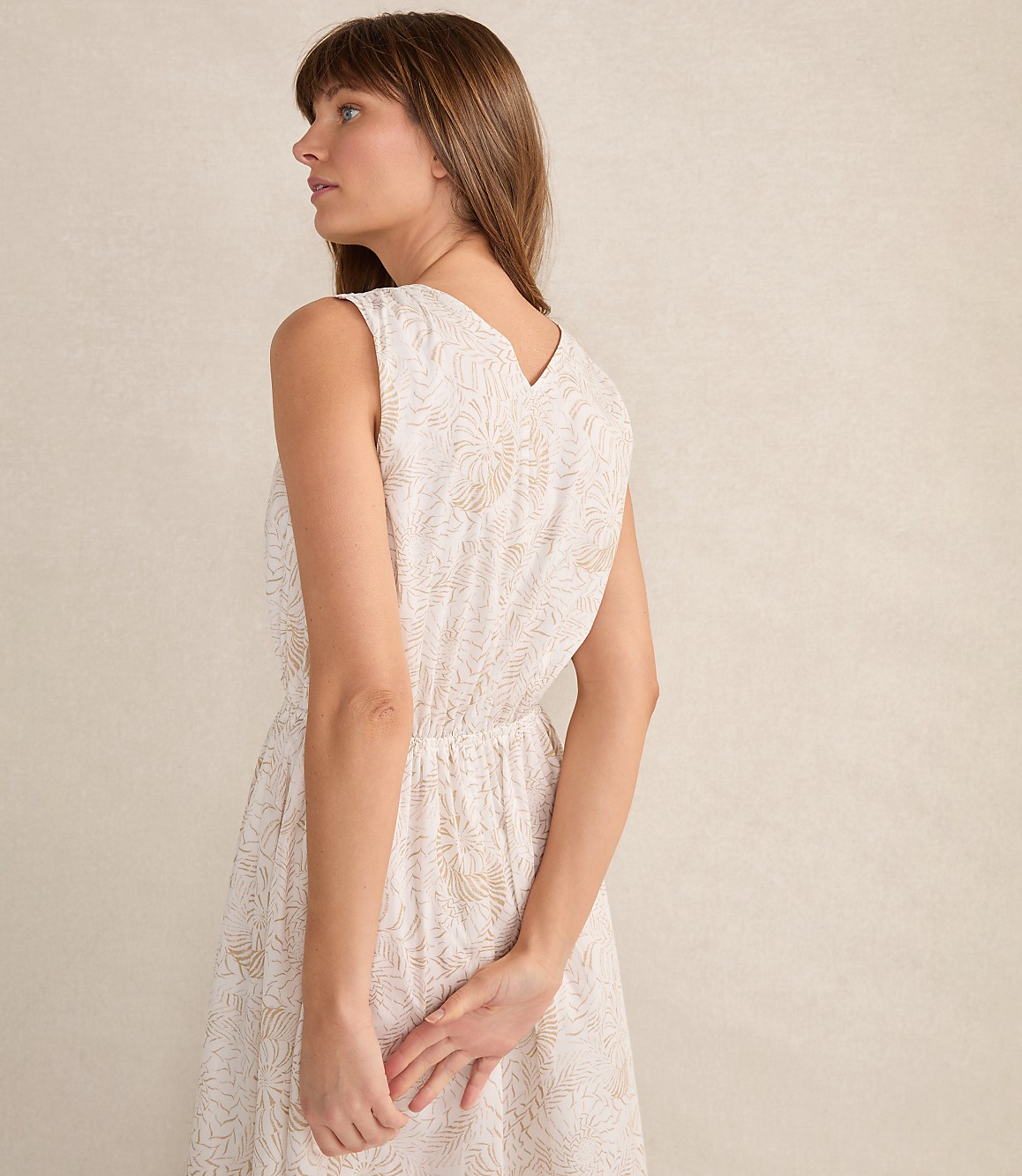 Haven Well Within Cotton Voile Blend Shell Midi Dress