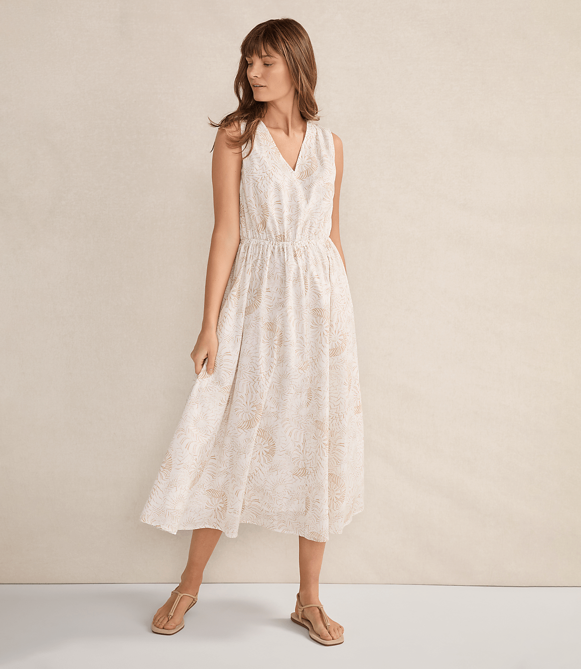 Haven Well Within Cotton Voile Blend Shell Midi Dress