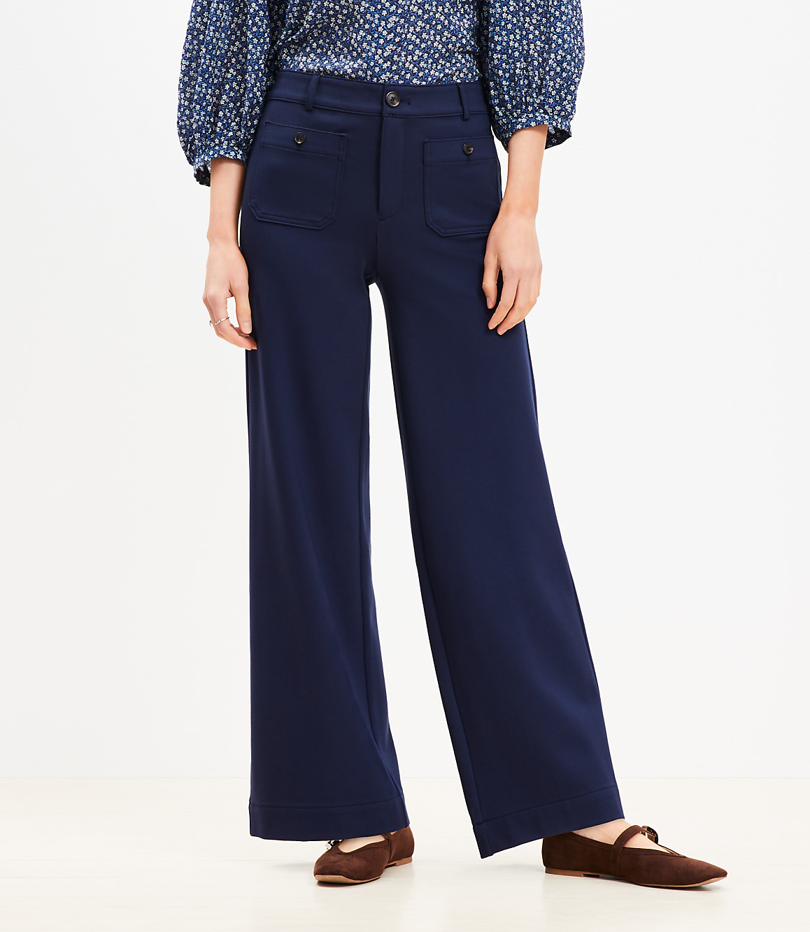 Palmer Wide Leg Pants in Ponte