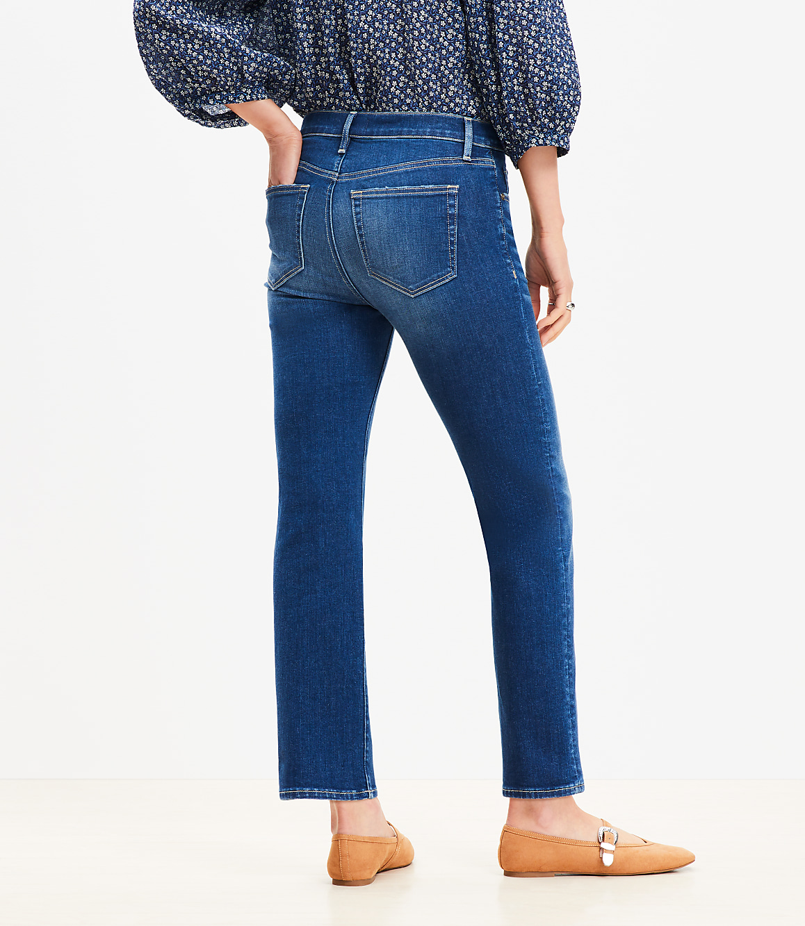 Mid Rise Slim Jeans in Original Medium Stone Wash