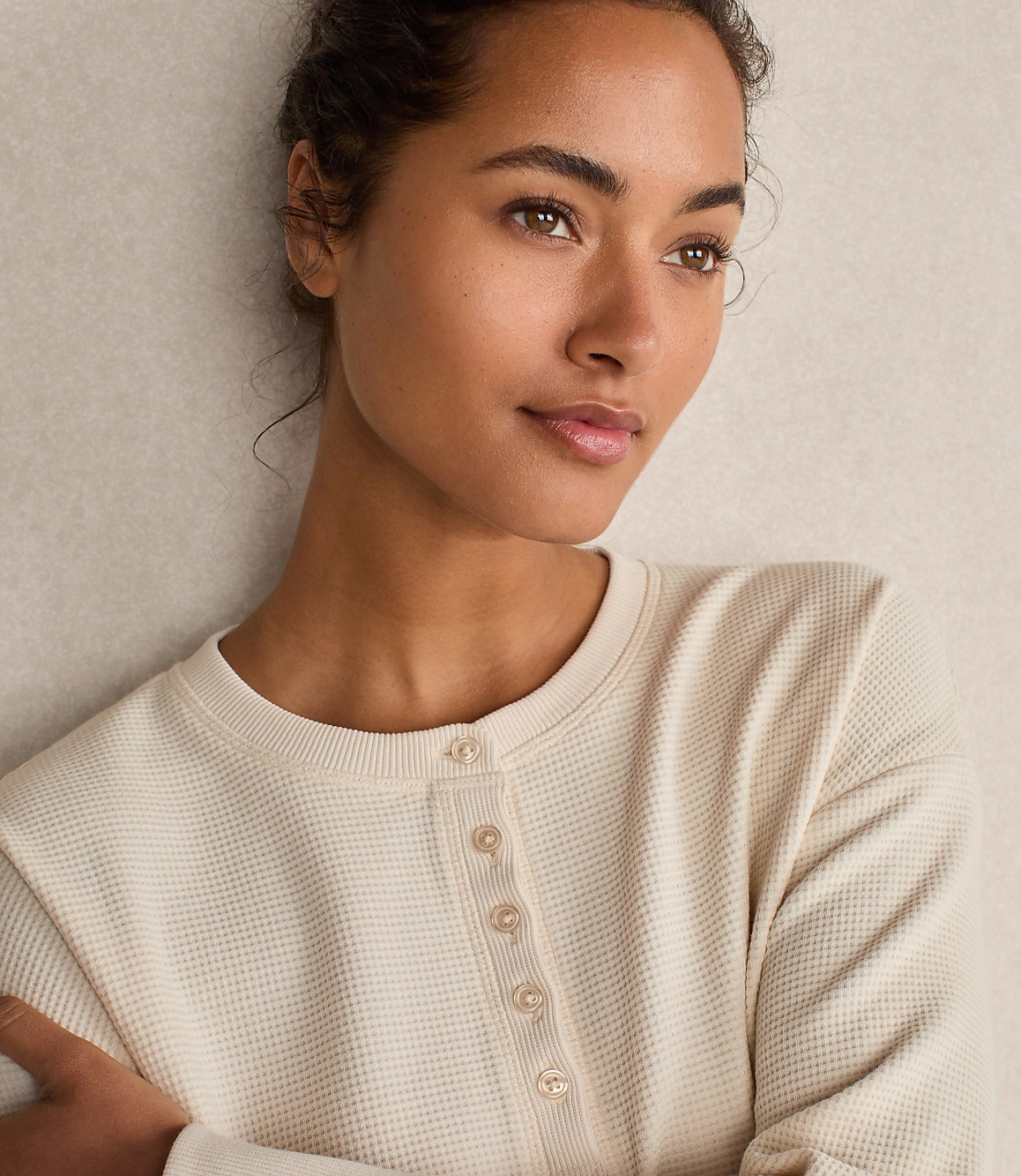 Haven Well Within Organic Cotton Waffle Henley