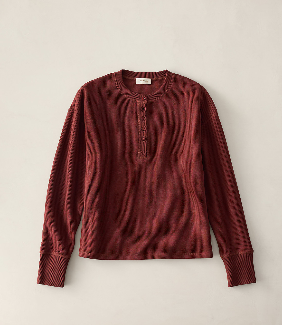 Haven Well Within Organic Cotton Waffle Henley