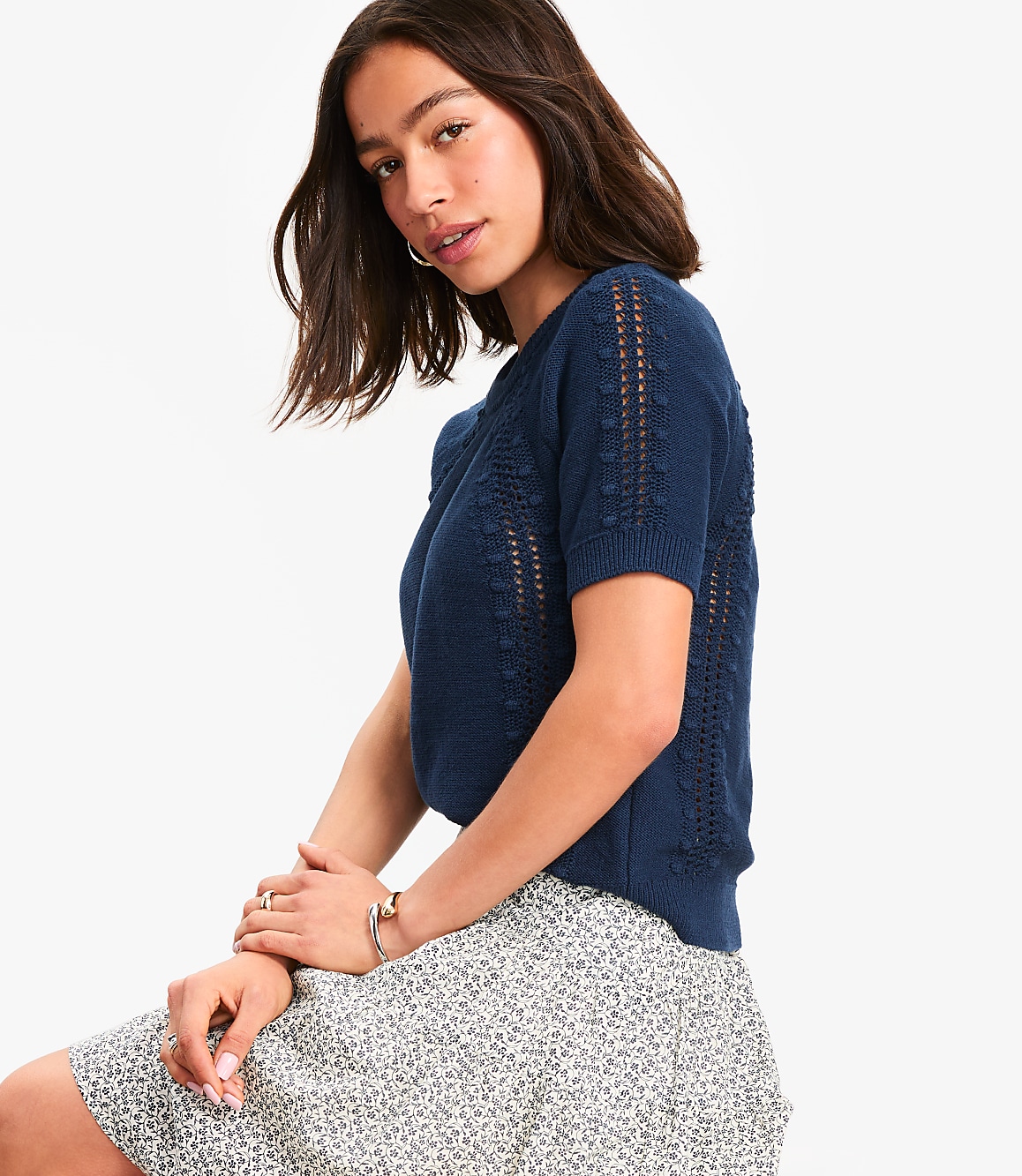 Bobble Raglan Sweater Tee