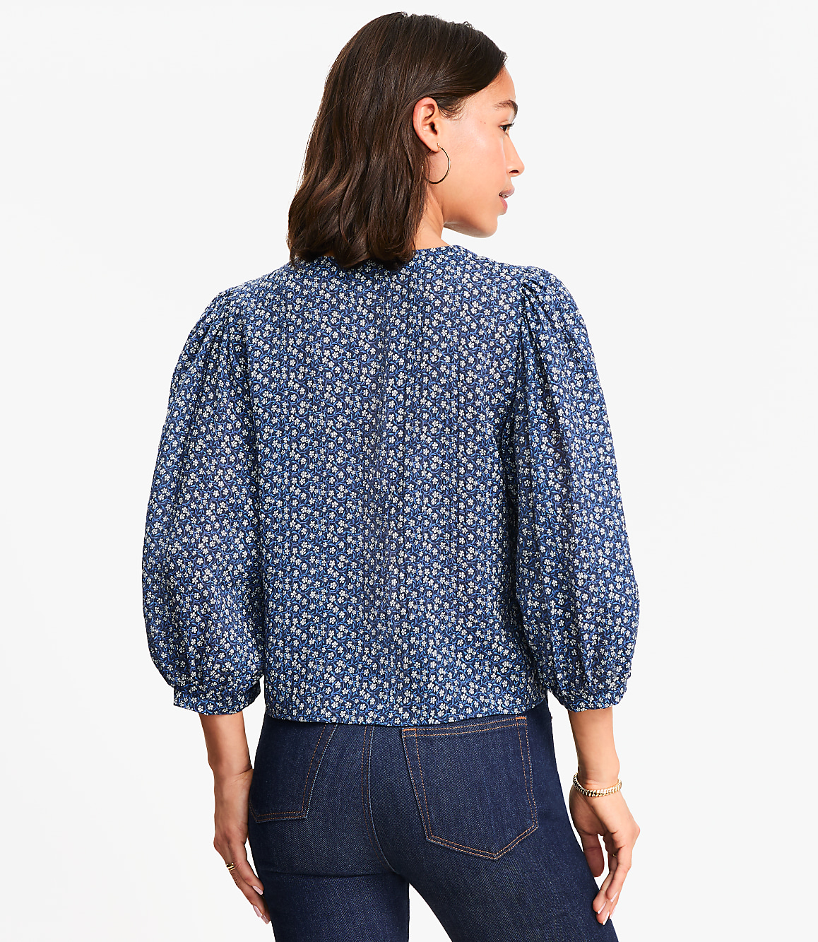 Garden Balloon Sleeve Blouse