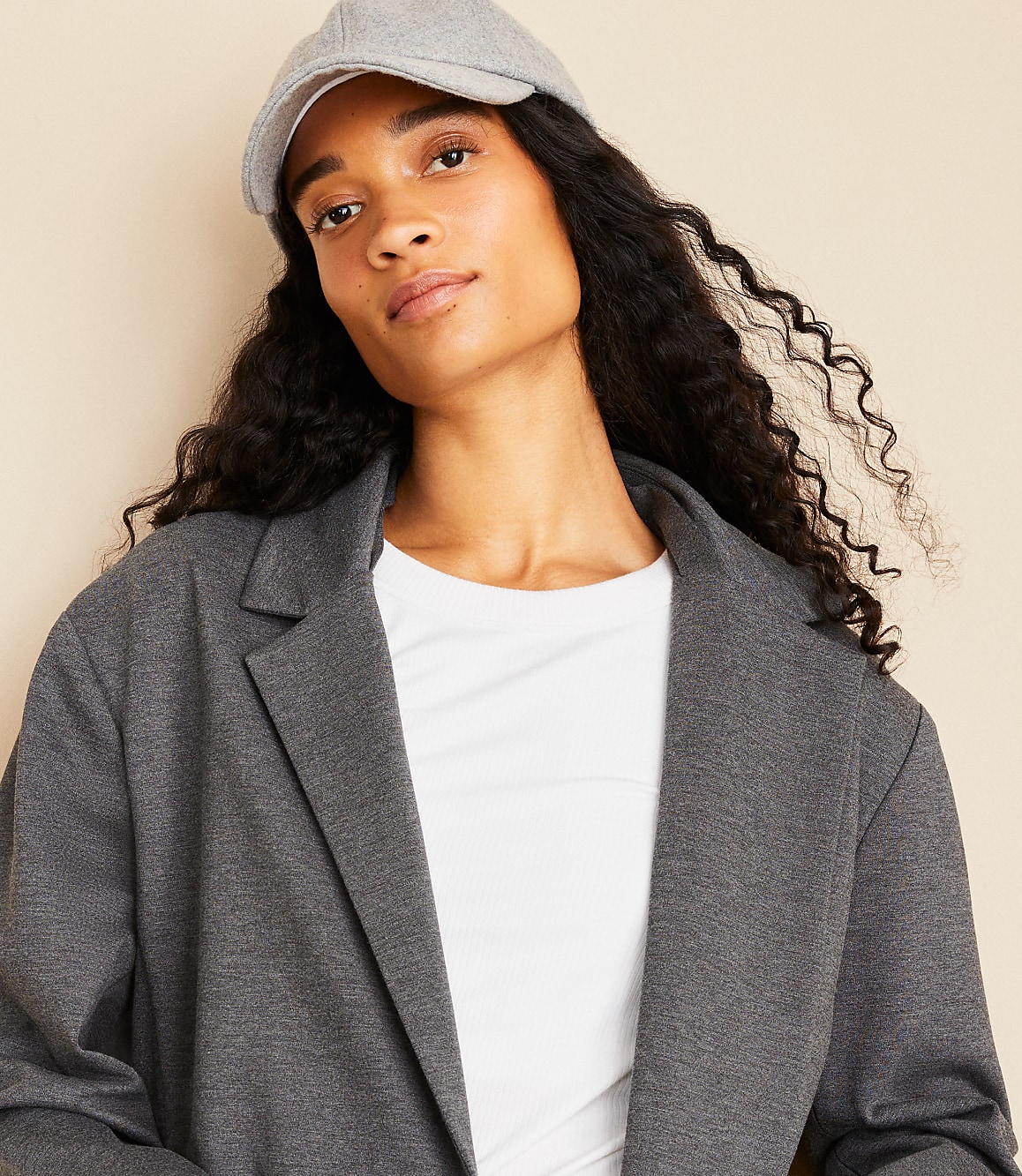 Lou & Grey Sporty Ponte Hooded Blazer