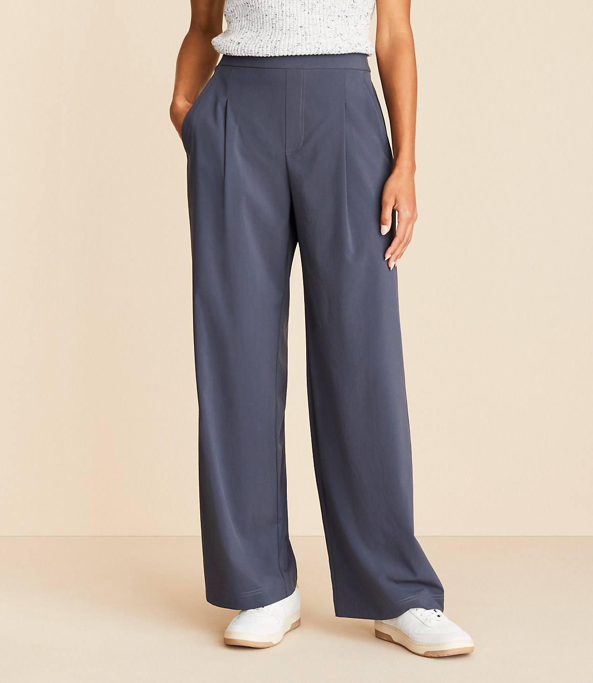 Petite Lou & Grey Wanderweave Wide Leg Trousers