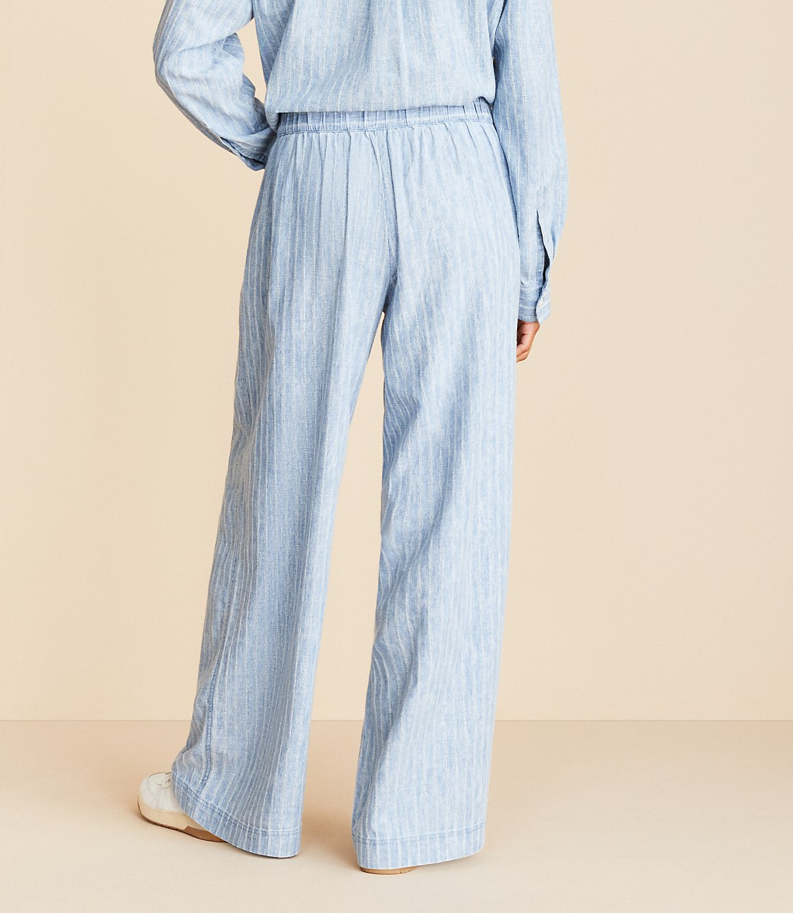 Petite Lou & Grey Striped Straight Pants