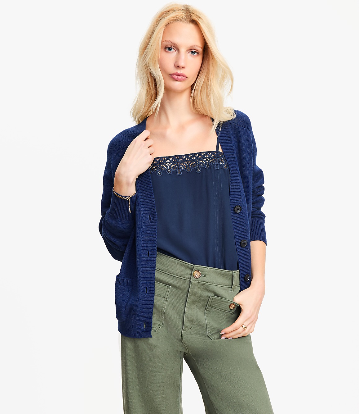V-Neck Pocket Cardigan