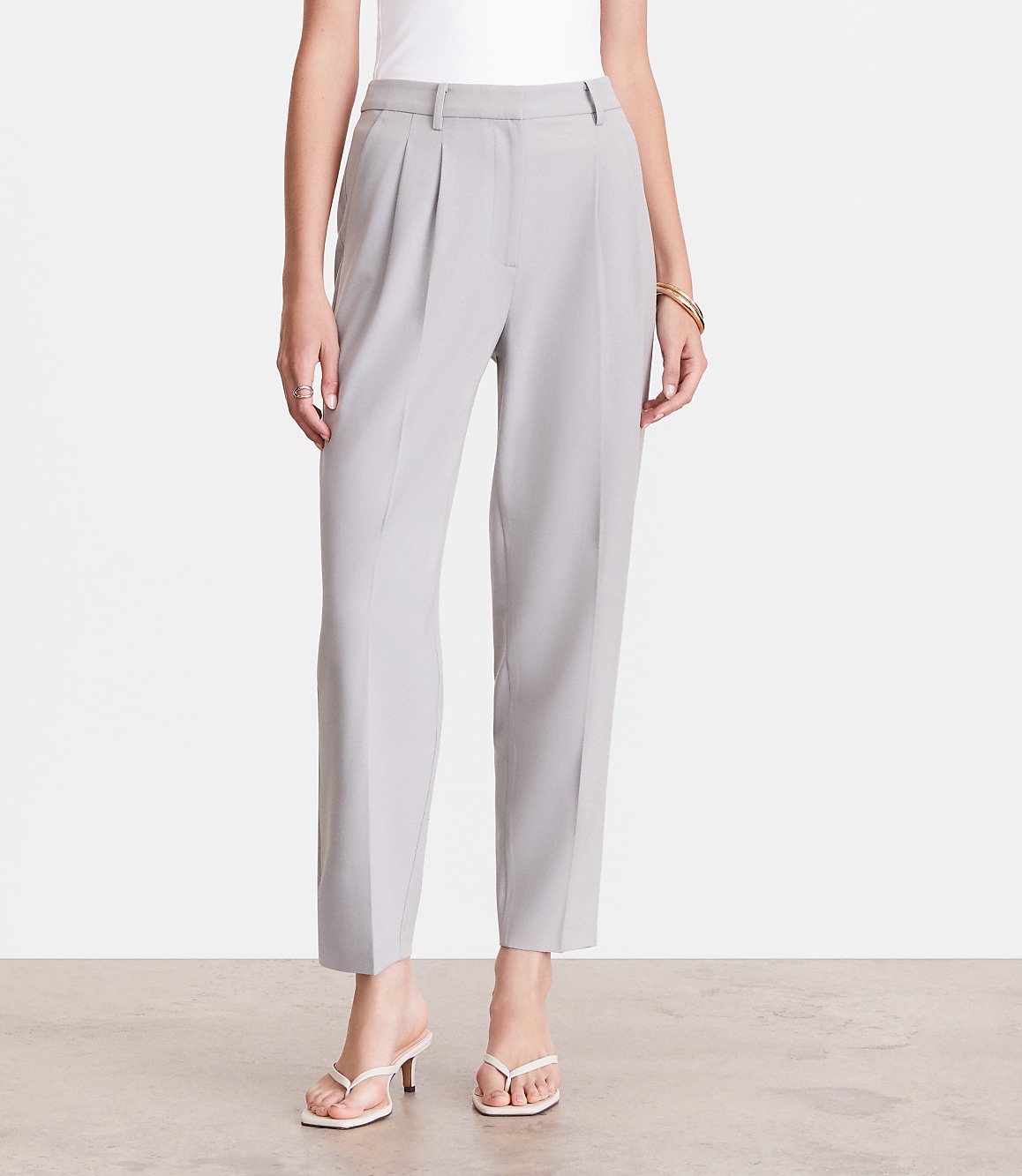 LOFT Versa Seasonless Pleated Tapered Pants