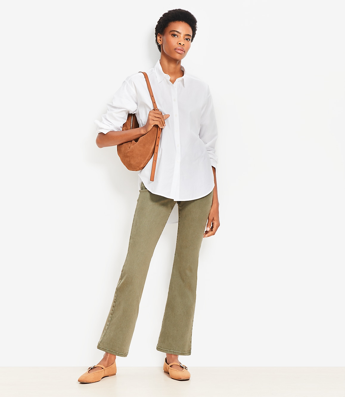 Poplin Cutout Back Tunic Shirt