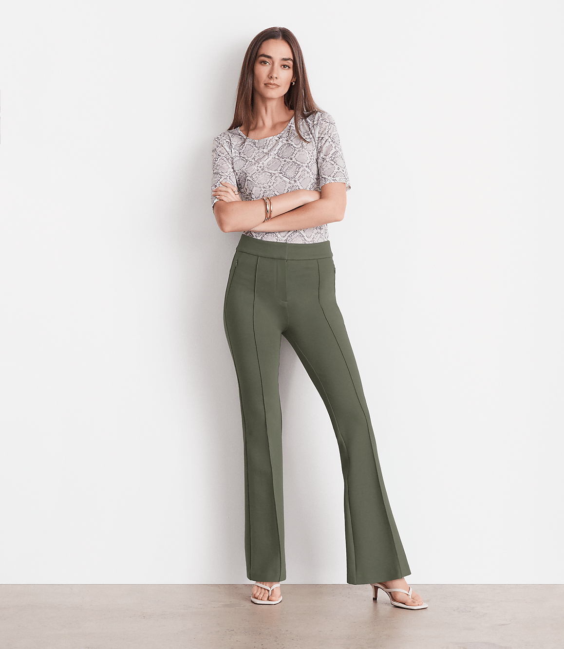 LOFT Versa Ponte Deluxe Flare Pants