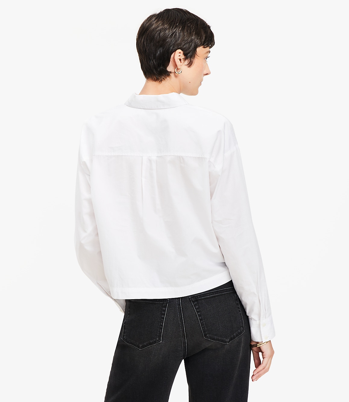 Poplin Wide Sleeve Modern Utility Shirt